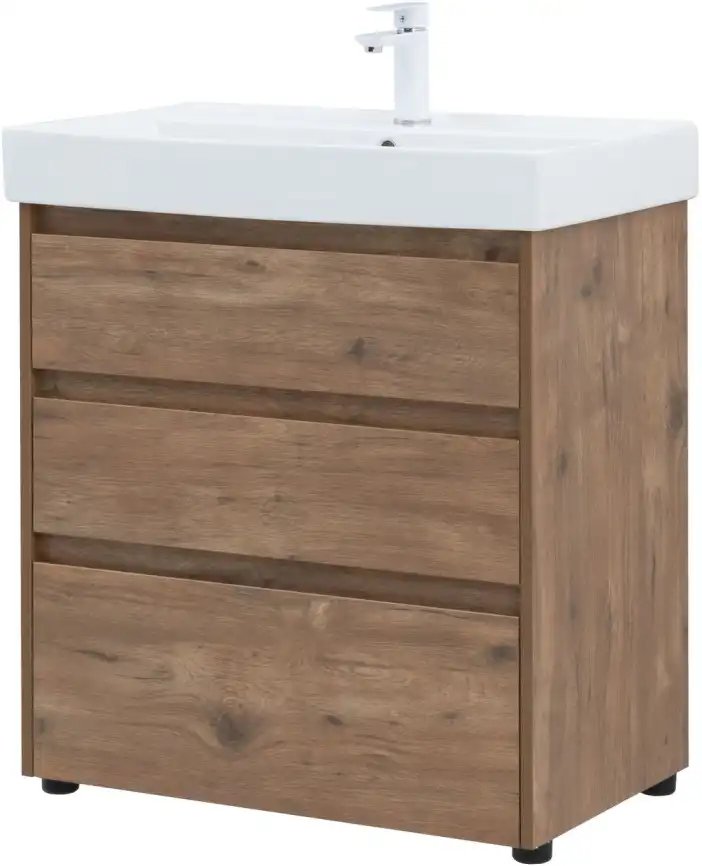 Тумба под раковину Aquanet Nova Lite 75 дуб рустикальный (3 ящика) 302474 фото 5