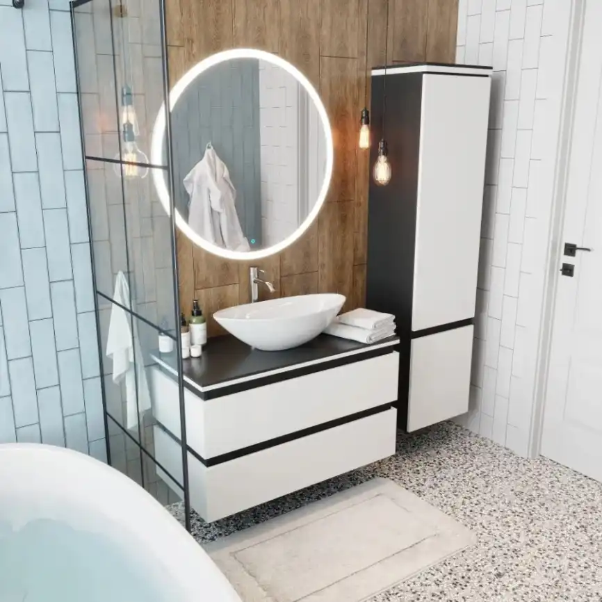 Пенал AURA ТРИУМФ 40 подвесной правый Белый фото 3