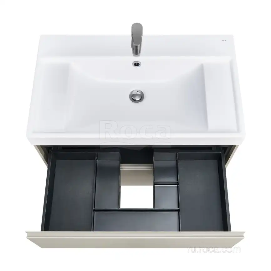 Тумбы под раковину Roca Ona 80 A857630510 подвесная, цвет, Бежево-серый матовый фото 4