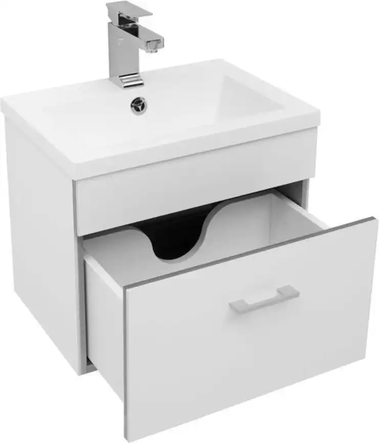 Тумба под раковину Aquanet Верона 50 белый (подвесная 1 ящик) 207765 фото 7
