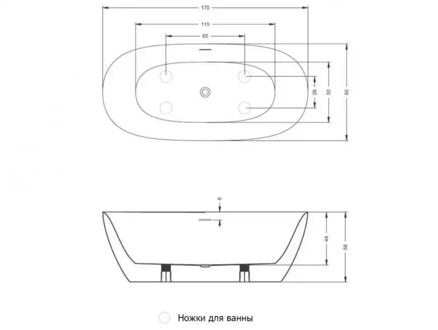 Акриловая ванна Riho Alpha 170х80 B092001005 B092001005 фото 3
