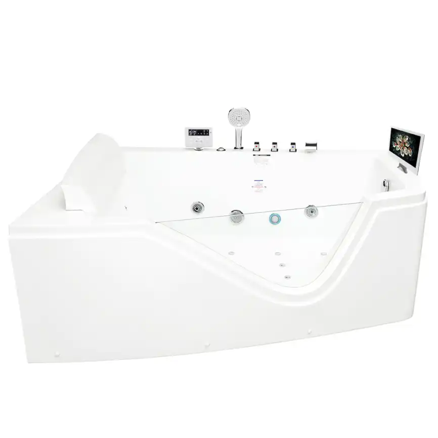 Акриловая ванна Gemy G9056 O L 170х130 с гидромассажем, левая фото 1