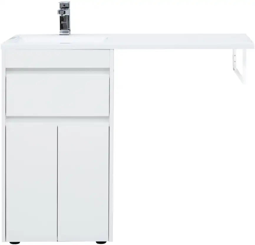 Тумба под раковину Aquanet Токио 110/48 белый (напольная, 1 ящик, 2 дверцы) 237744 фото 8