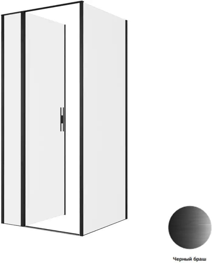 Душевой уголок Allen Brau Priority 90x90 3.31027.BBA + 3.31045.BBA черный браш фото 4