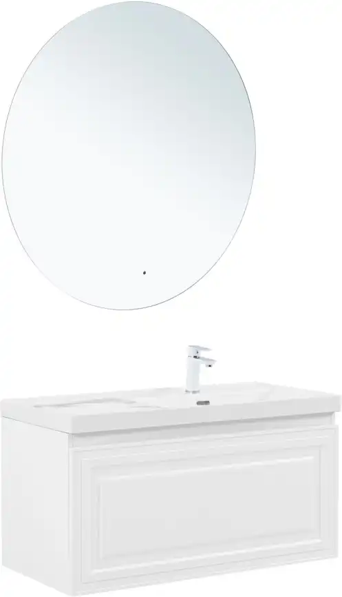 Тумба под раковину Aquanet Агата 100 белый сатин, 345483 фото 8