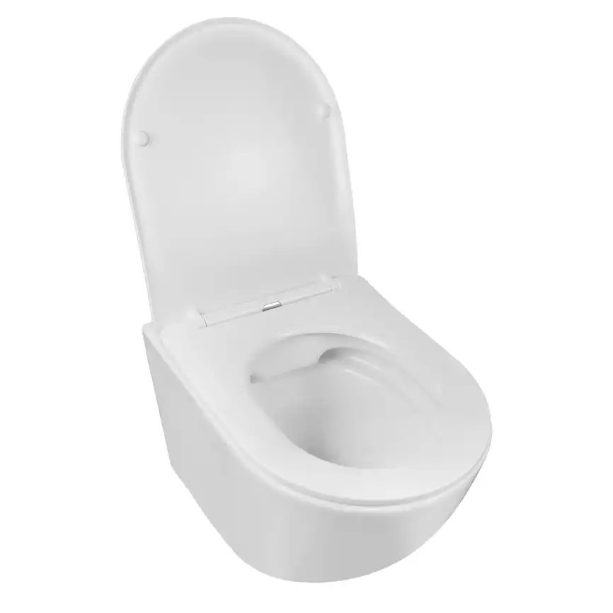 Подвесной унитаз безободковый Azario Grado  AZ-0046 SP , с сидением микролифт, цвет белый фото 2