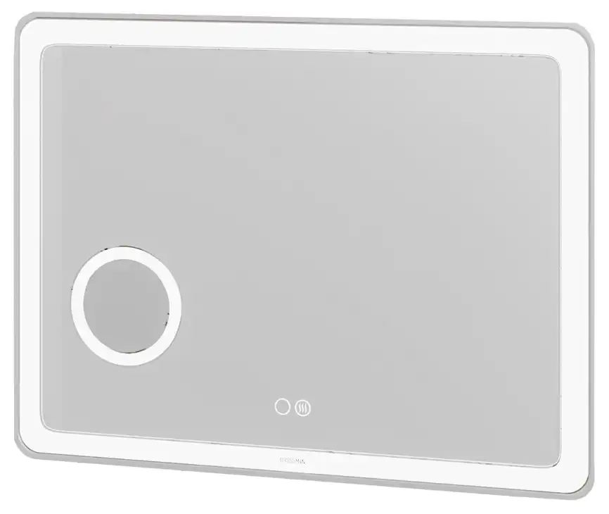 Зеркало Grossman Leo 100х80 1610080 с подстветкой, сенсорный выключатель, с подогревом фото 1