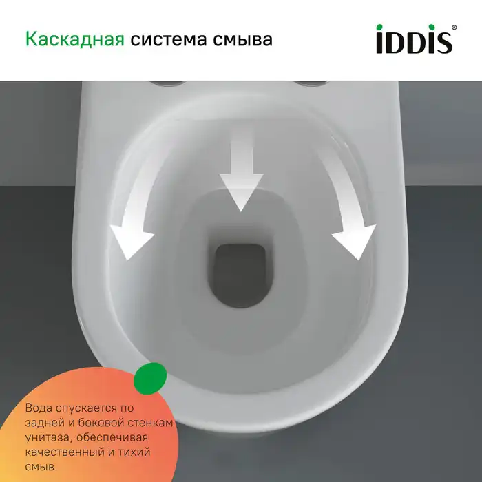 Комплект унитаза с инсталляцией IDDIS Basic BASC020i73 с сиденьем микролифт и кнопкой смыва Черный матовый фото 4