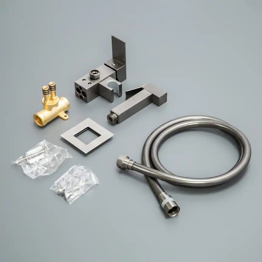 Гигиенический душ со смесителем AVS Cube 811-231-GM, оружейная сталь фото 15