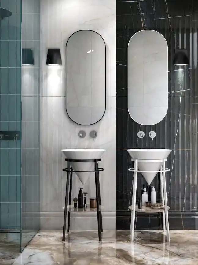 Консоль под раковину Kerama Marazzi CONO 45 см, CO.44\BLK.M напольная, Черная матовая фото 4