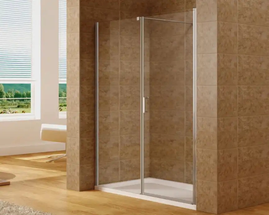 Душевая дверь Aquanet Cinetic 160 см, AE12-N-80H190U-CT + AE12-F-80H190U-CT, профиль Хром, стекло Прозрачное фото 1