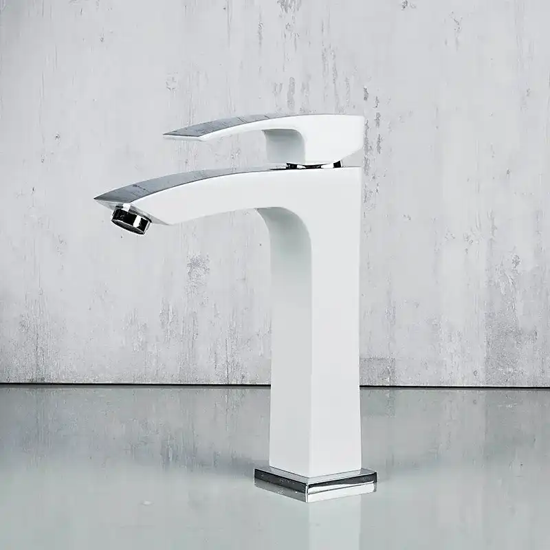 Смеситель для раковины Gappo G1007-78 высокий, Хром / Белый фото 7