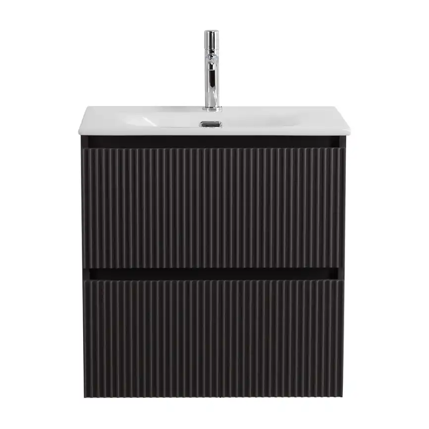 Тумба под раковину BelBagno UNO-MINI-600-2C-SO-GSO подвесная, Темно-Серый Матовый фото 1