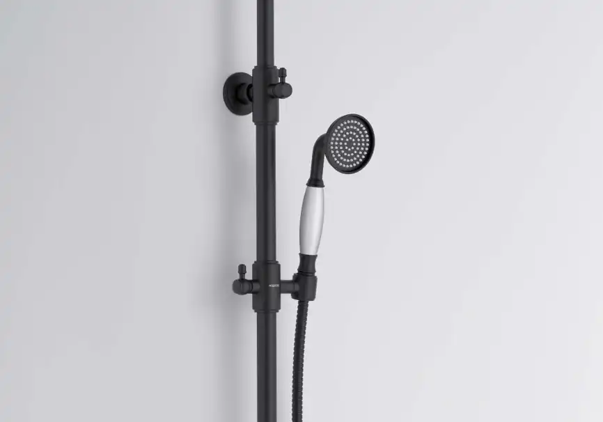 Душевая система Aquatek КЛАССИК AQ2563MB с термостатом, Черный матовый фото 9