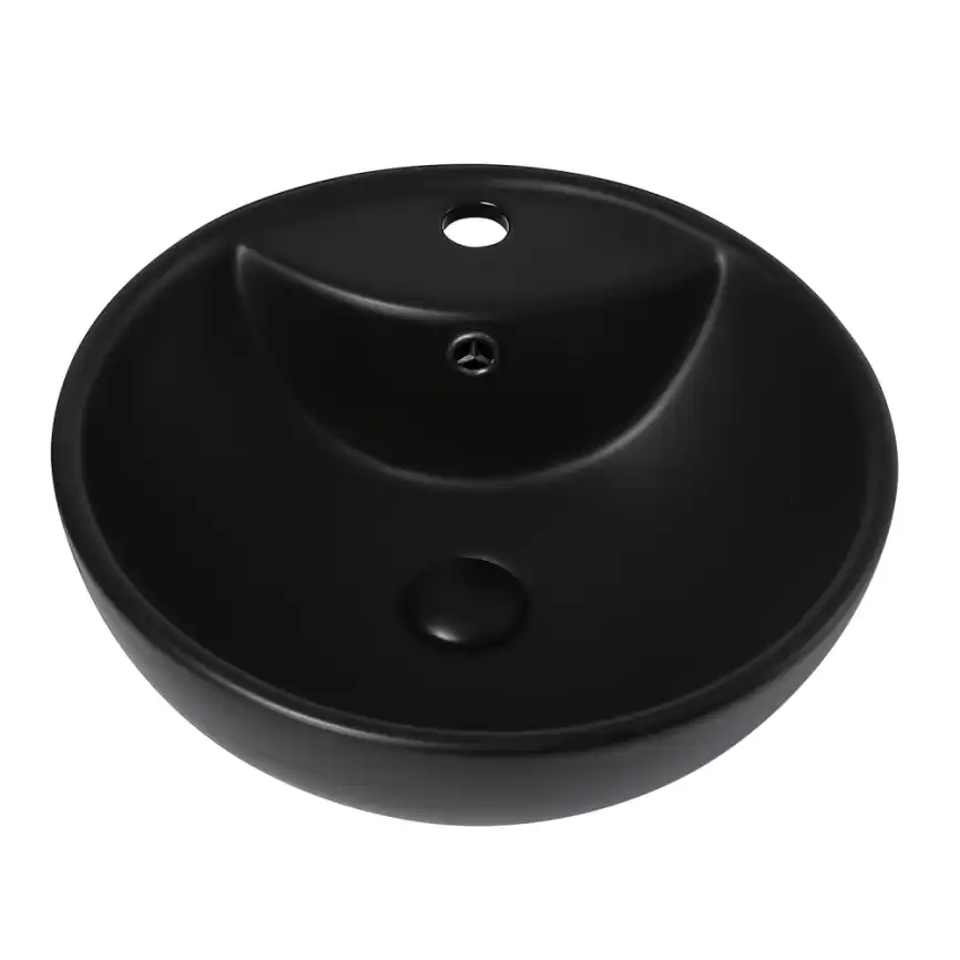 Раковина накладная ABBER BEQUEM 46х46х17,5 AC2101MB, круглая, черная матовая фото 3