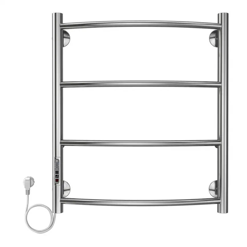 Полотенцесушитель электрический 50х60 Azario VERONA П4 AZ04756, диммер слева, Хром фото 1