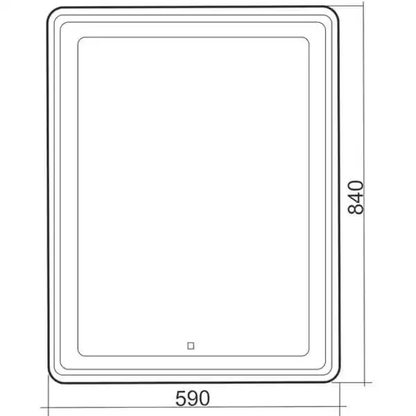 Зеркало с подсветкой AVS Отарио 60х80 см, черное фото 4