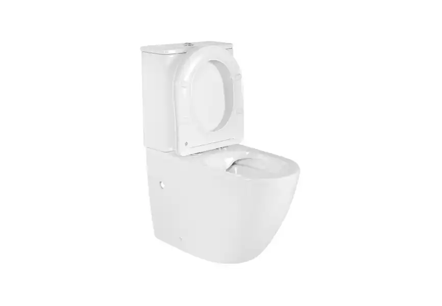 Унитаз-компакт напольный Aquatek ЕВРОПА безободковый с бачком AQ2903-00 630*390*825, горизонтальный выпуск,тонкое сиденье микролифт фото 7