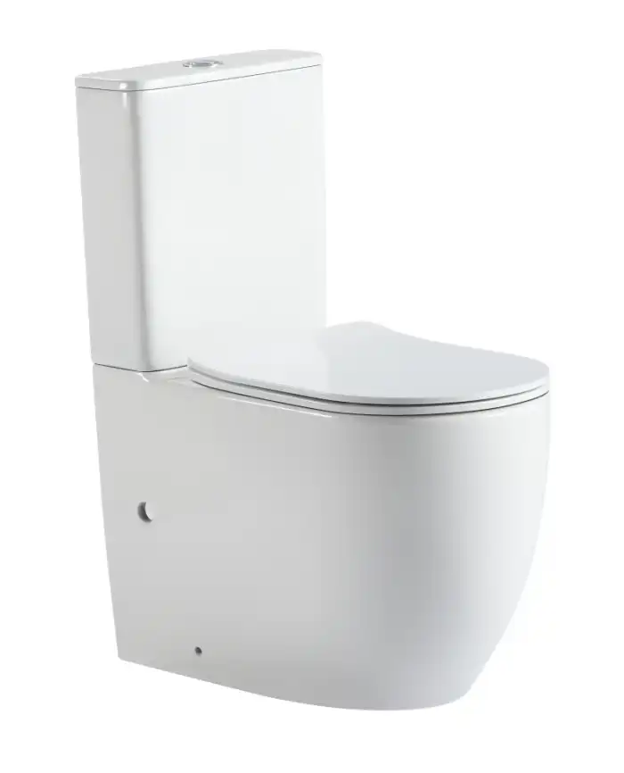 Унитаз-компакт CeramaLux TR2177 Tornado смыв торнадо, безободковый, Белый фото 1