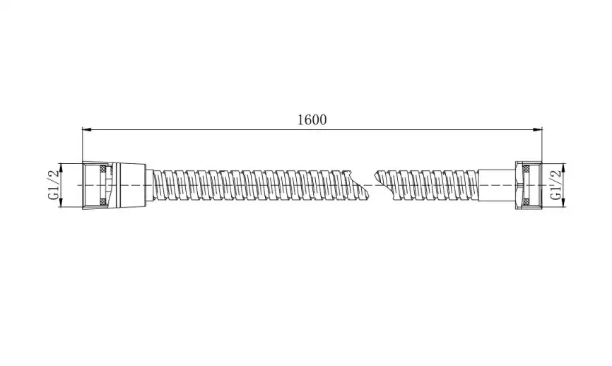 Шланг для душа Aquatek  AQ2101CR, Хром фото 2