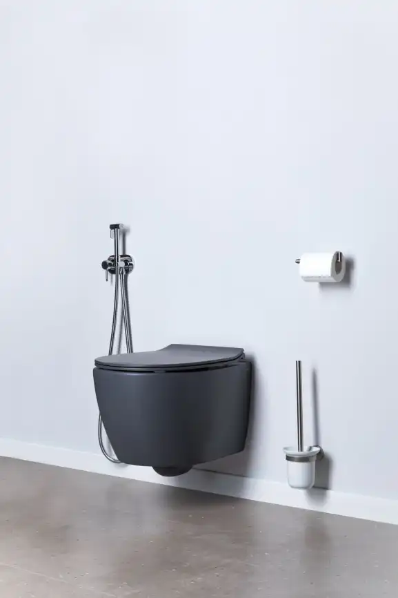 Подвесной безободковый унитаз Allen Brau Fantasy 4.11004.AN без сиденья, антрацит фото 19