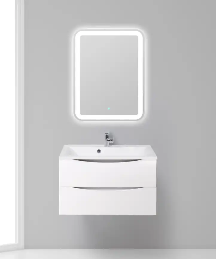 Тумба под раковину BelBagno MARINO-800-2C-SO-BL-P подвесная Bianco Lucido фото 15