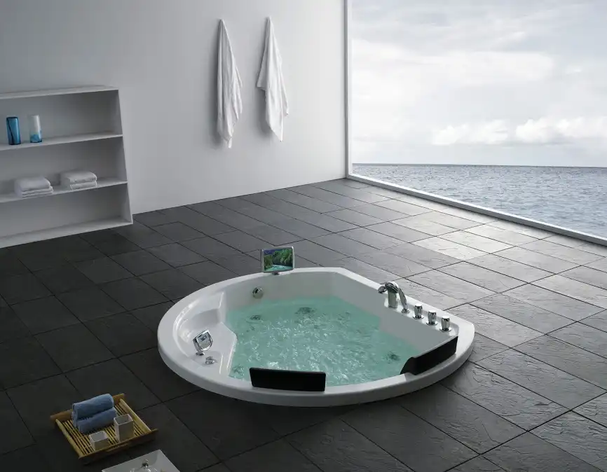 Акриловая ванна Gemy G9053 O 185х162 с гидромассажем фото 2