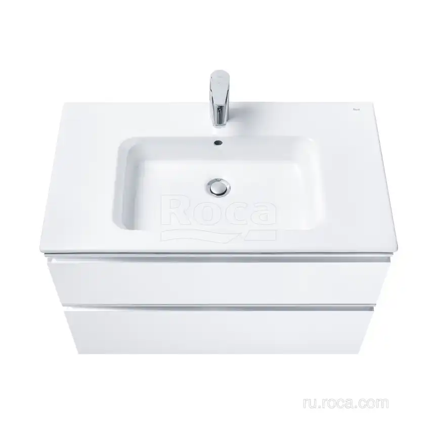 Тумбы под раковину Roca The Gap 80 A857399806 подвесная, цвет, Белый глянец фото 7