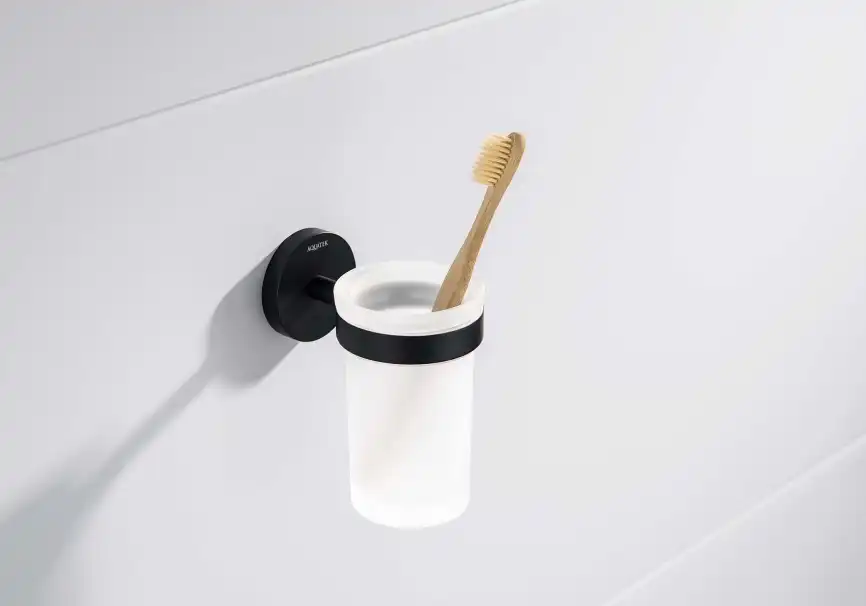 Стакан для ванной Aquatek Европа AQ4104MB, Черный матовый фото 3