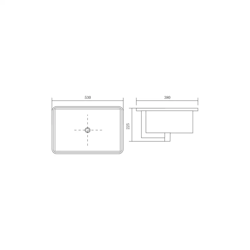 Раковина Aquatek 53х38х22,5 встраиваемая снизу AQ10491-00, Белая фото 2