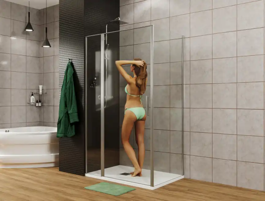 Душевой уголок Allen Brau Priority 90x90 3.31001.00 + 3.31016.00 хром фото 3