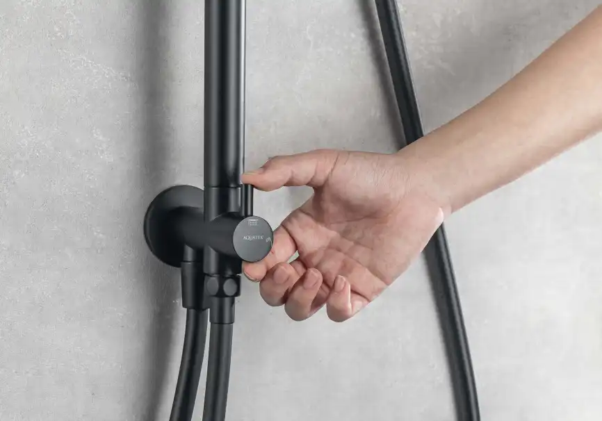 Душевая система Aquatek ВЕГА AQ2046MB, Черный матовый фото 14