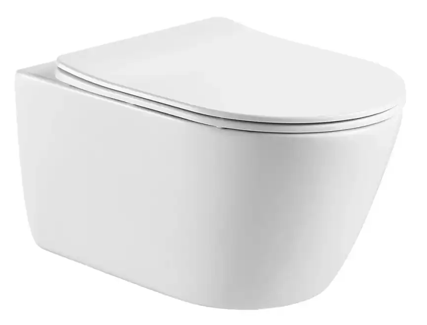 Подвесной унитаз Aquatek Оберон AQ1365T-00 безободковый, с сиденьем микролифт, со смывом Торнадо, Белый фото 1