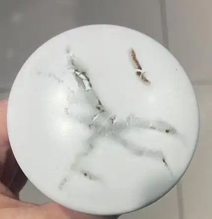 Раковина AVS Саманта 51x40 белый мрамор матовая с донным клапаном фото 3