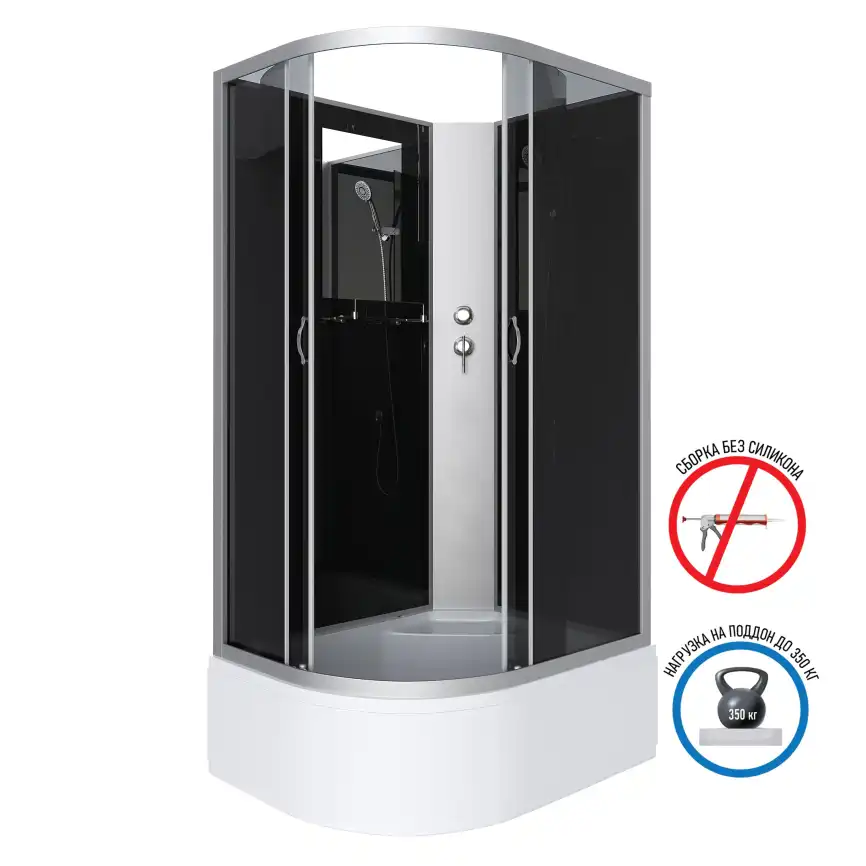 Душевая кабина Niagara Classic 120х80х200 NG-2510-14RBK высокий поддон, без гидромассажа, 25101434RBK фото 1