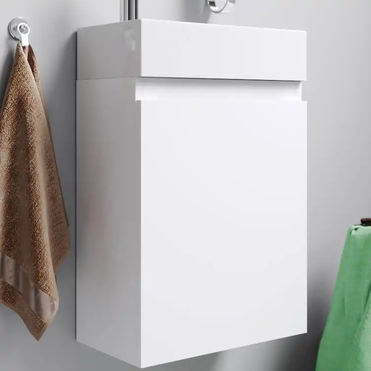 Тумба с раковиной подвесная Aqwella Leon-MP 40 см, Ln-MP.01.04/W, цвет Белый фото 3