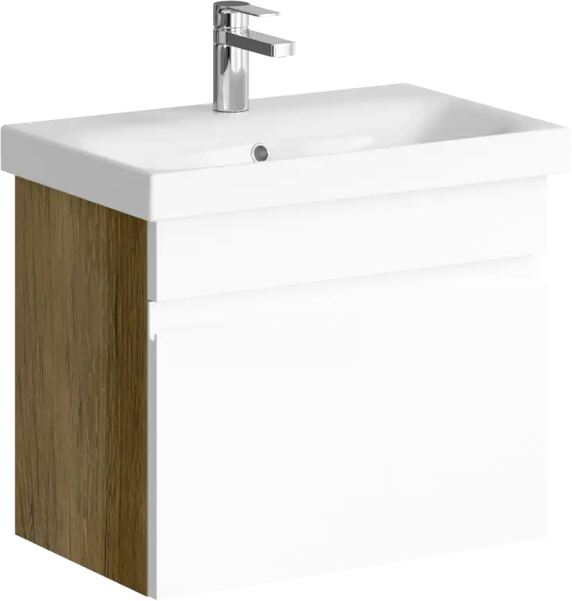 Тумба с раковиной подвесная Aqwella Smart 60 см, SRT0106DB, цвет Дуб балтийский фото 1