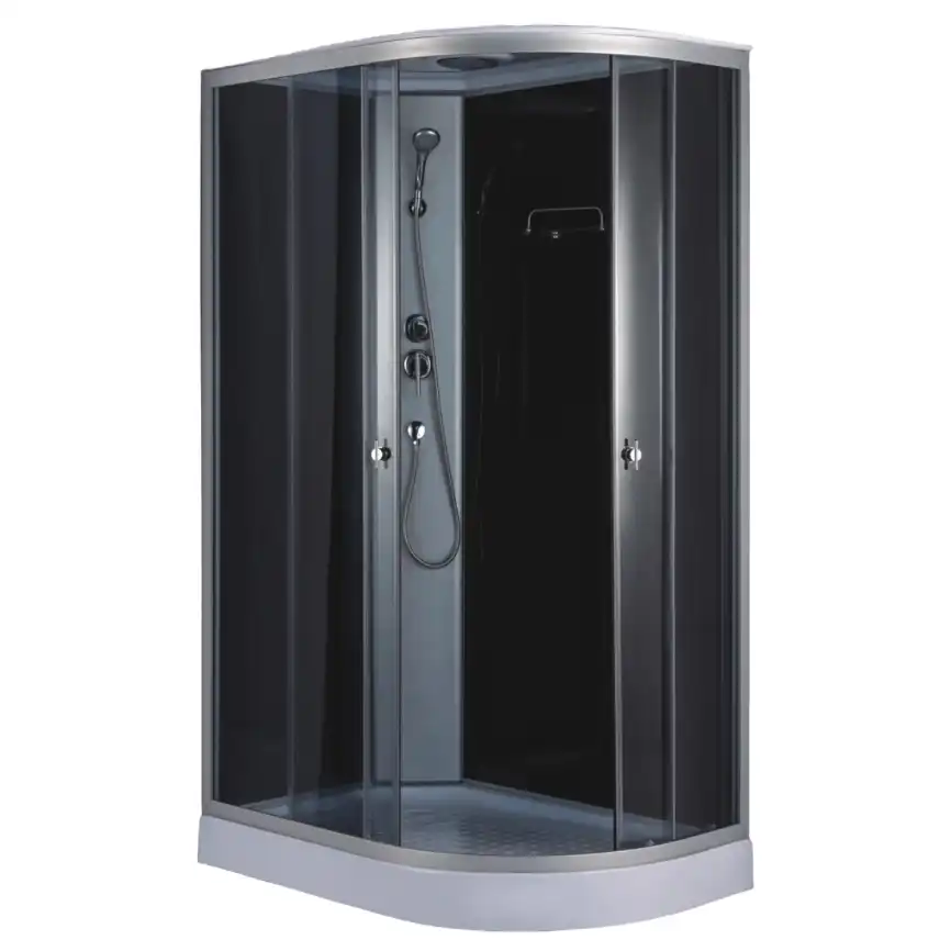Душевая кабина Loranto 120х80, низкий поддон, Тонированное стекло, CS-876EATM/B-120 фото 1