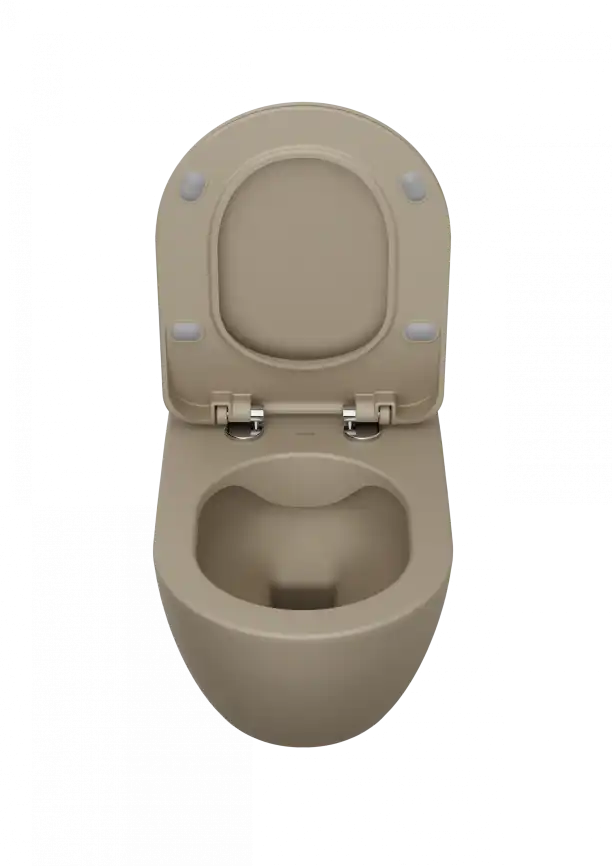 Унитаз подвесной безободковый Creavit Free FE322-11CM00E-0000 с сиденьем микролифт Капучино матовый фото 3