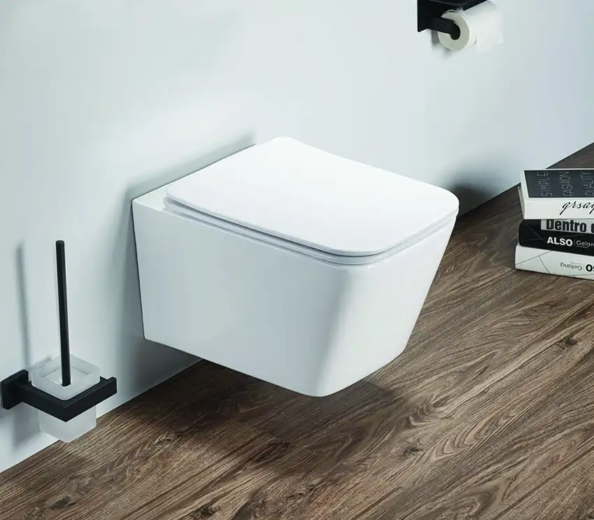 Подвесной унитаз Azario Nova AZ-2216 SP безободковый, с сиденьем микролифт, Белый глянцевый фото 2