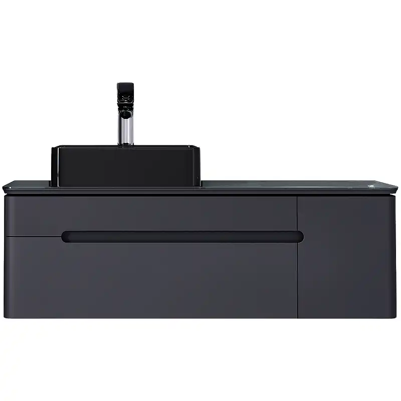 Тумба под раковину Jorno SHINE 120 Shi.01.120-M/P/A Серый антрацит фото 1