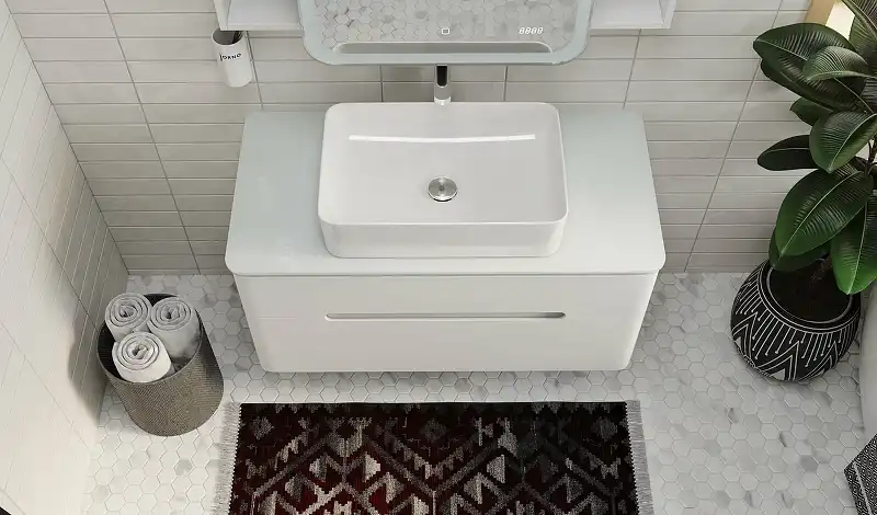 Тумба под раковину Jorno BOSKO 100 Bos.01.100/P/W Белая фото 8