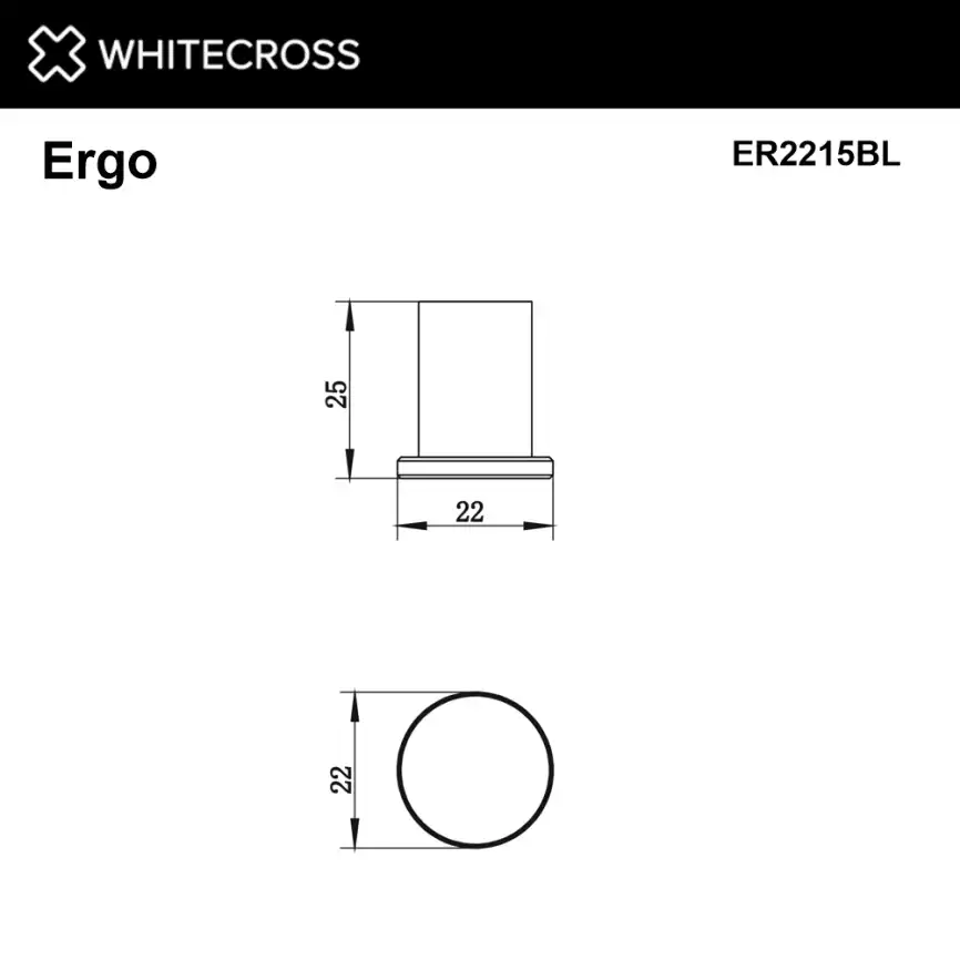 Крючок Whitecross ERGO black, ER2215BL, Черный матовый фото 2