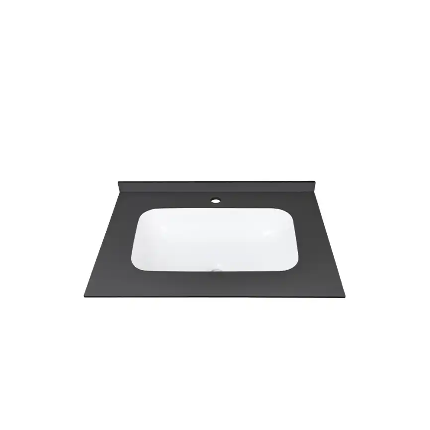 Раковина мебельная AVS Шарм 80x56 белая/черная фото 2