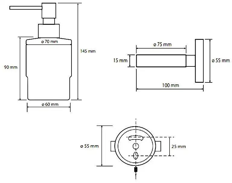 Настенный дозатор для жидкого мыла вариант MINI 200 мл 7,5 см BEMETA AMBER Медное золото матовое 155109102 фото 2