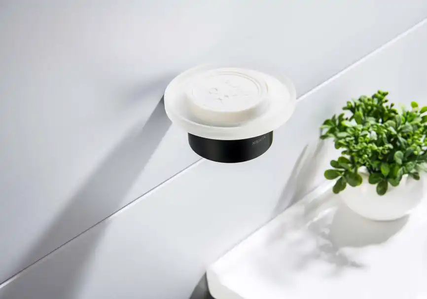 Мыльница для ванной Aquatek Лира AQ4403MB, Черный матовый фото 4