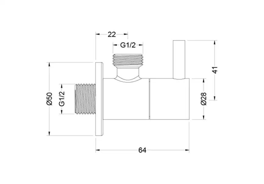 Запорный вентиль Aquatek угловой AQ2452CR, Хром фото 2