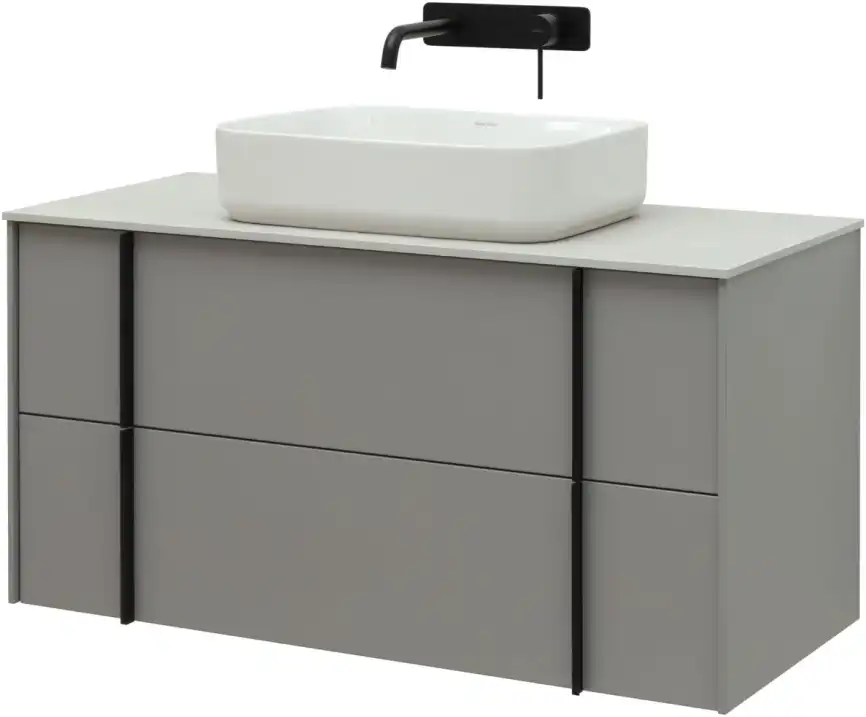 Тумба под раковину Allen Brau Reality 100 1.32007.PGM платина матовый фото 5