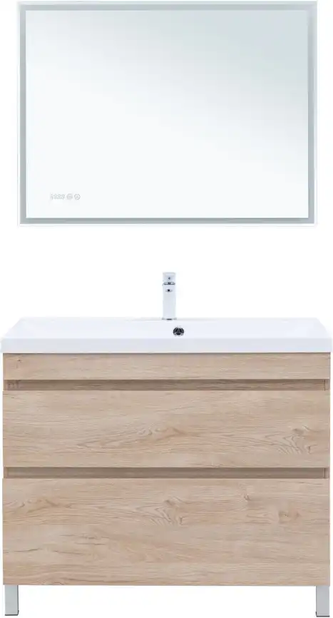 Тумба под раковину Aquanet Нота New 100 дуб светлый, 344149 фото 6