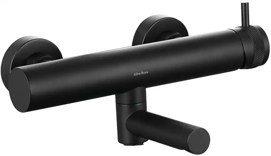 Смеситель для ванны Allen Brau Priority 5.31B10-31, однорычажный, с коротким изливом, Черный матовый фото 1